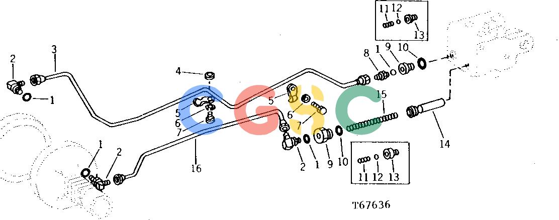 约翰迪尔零件查询401C - BACKHOE, LOADER BRAKE VALVE OIL LINES [01I23]EPC John Deere online