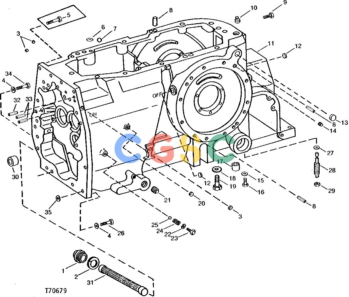 约翰迪尔零件查询401C - BACKHOE, LOADER TRANSMISSION CASE [01F04]EPC John Deere online