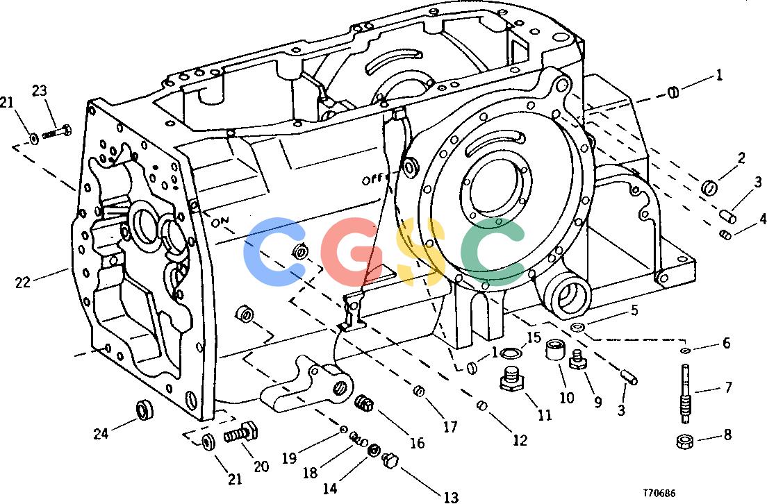 约翰迪尔零件查询300B - BACKHOE, LOADER TRANSMISSION CASE [01F09]EPC John Deere online