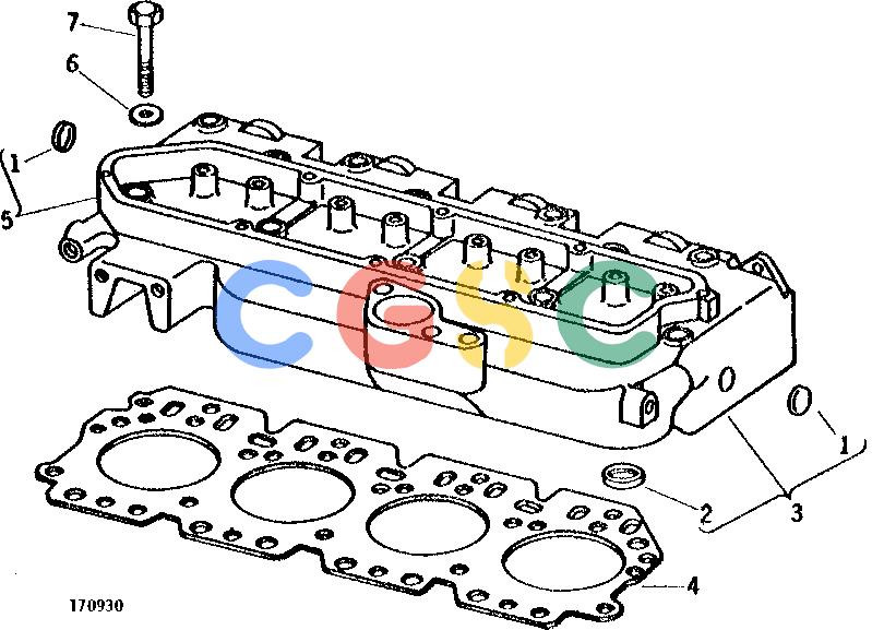 约翰迪尔零件查询410 - BACKHOE, LOADER CYLINDER HEAD AND CYLINDER HEAD GASKET [01B15]EPC John Deere online