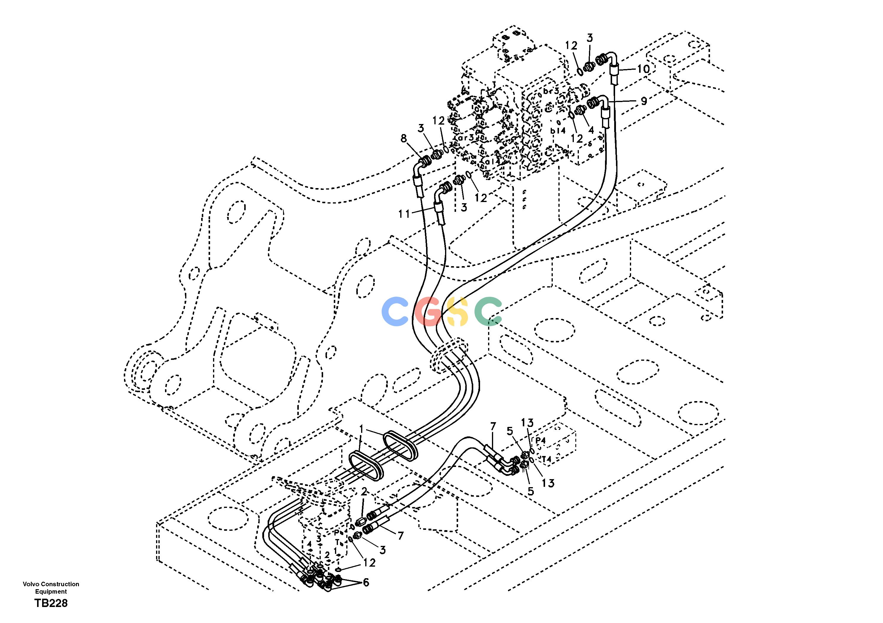 沃尔沃零件查询EC135B Servo system, control valve to remote control valve pedalSER NO 20001-200798277787-NoneNoneNoneNoneAutodata Volvo online