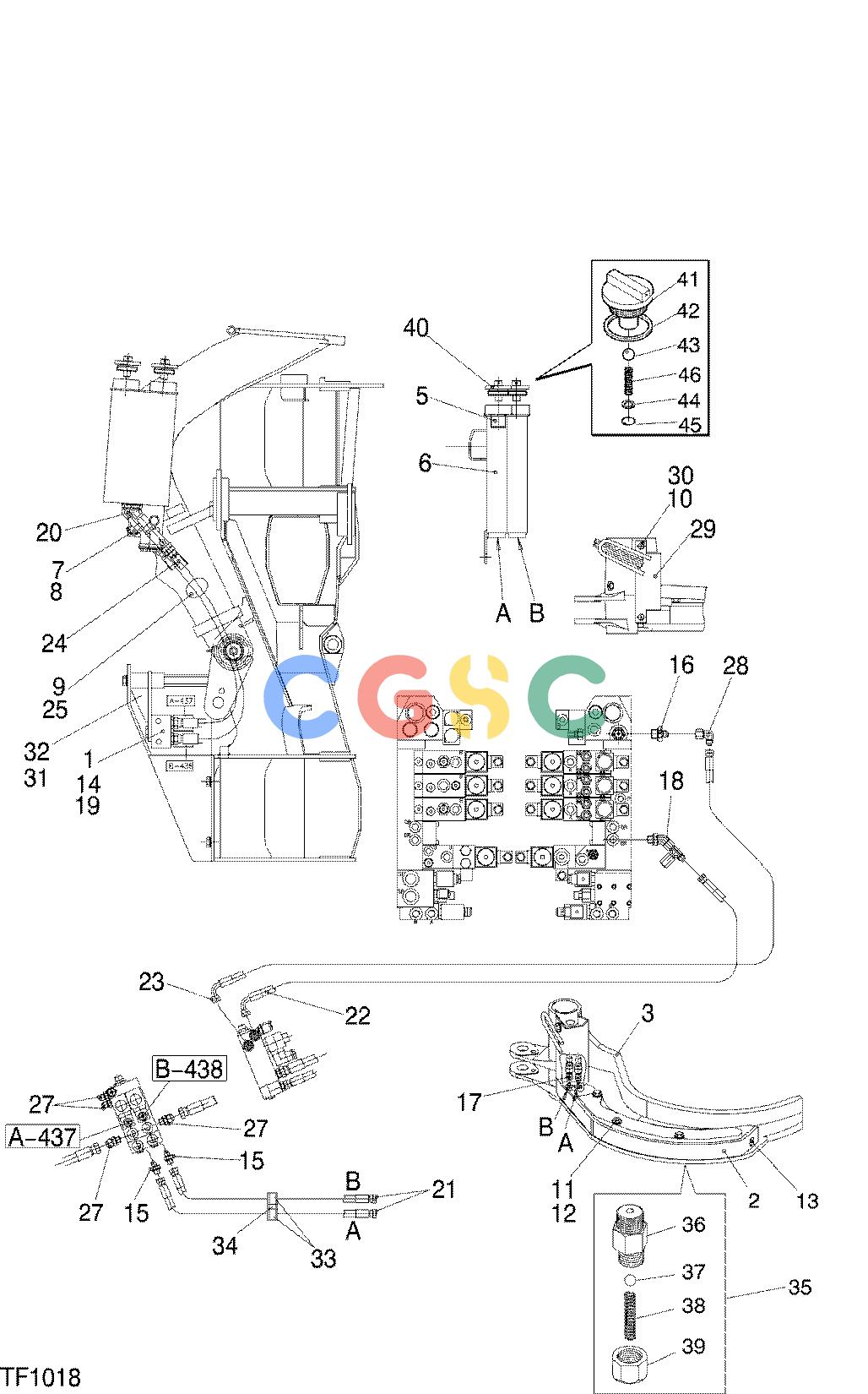 约翰迪尔零件查询746C ATT - ATTACHMENTS ENGINE PAINT MARKING DEVICE F048249 11 64 TF1018 [TF1018]EPC John Deere online