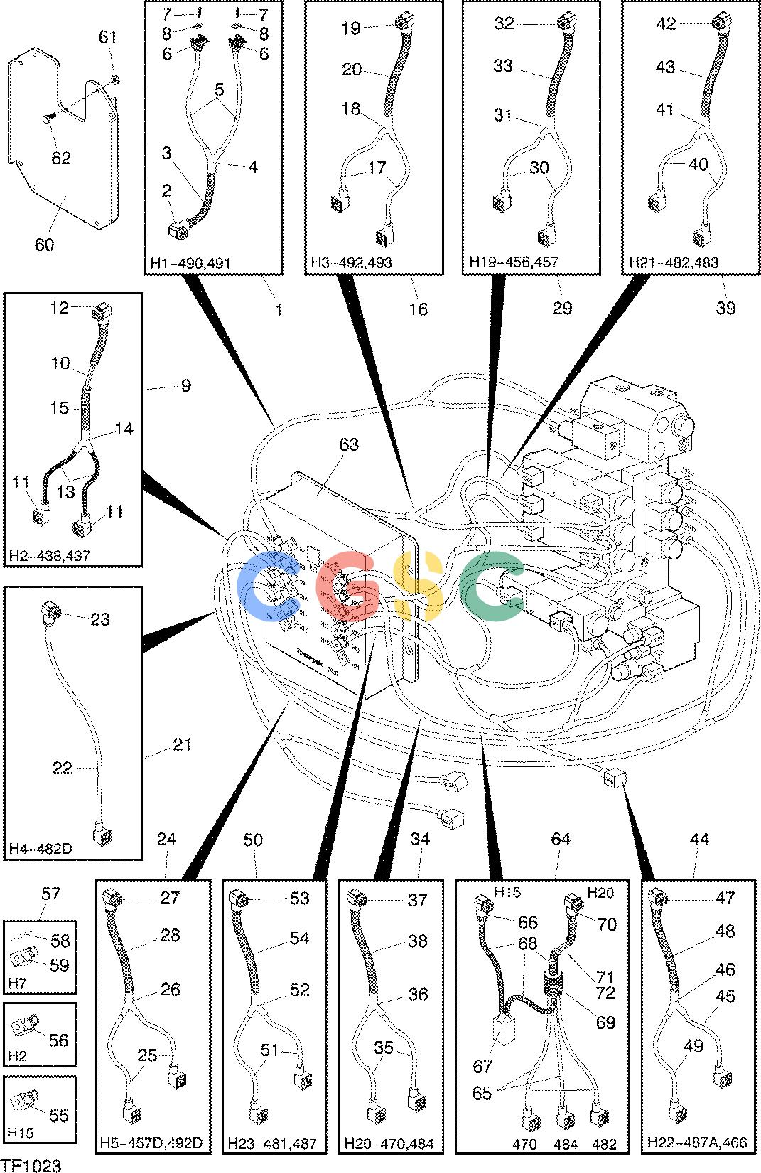 约翰迪尔零件查询762C ATT - ATTACHMENTS ENGINE ELECTRICAL SYSTEM, TIMBERJACK 3000 F048250 11 48 TF1023 [TF1023]EPC John Deere online