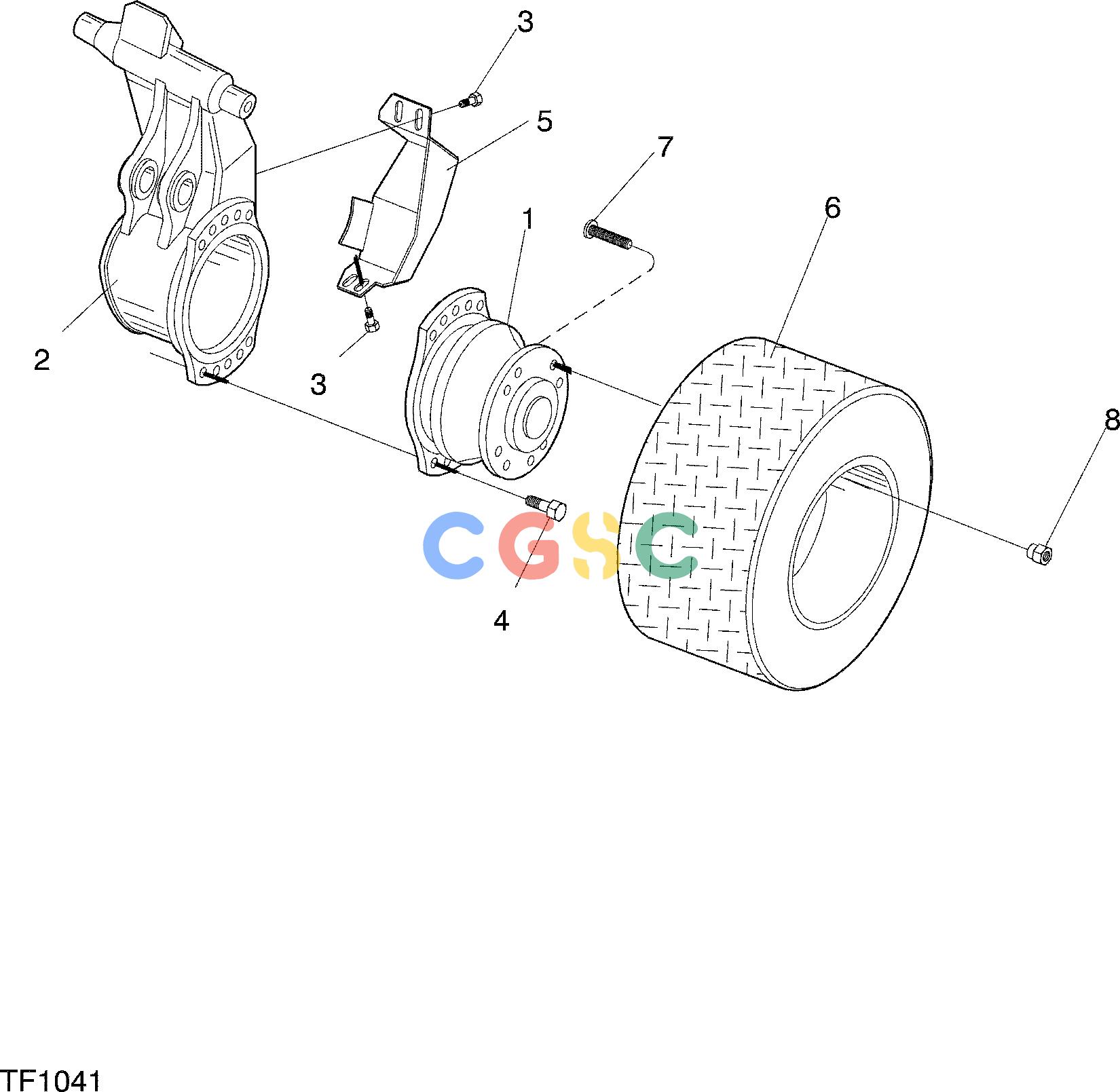 约翰迪尔零件查询762C ATT - ATTACHMENTS ENGINE WHEEL MOUNTING F048250 11 4 TF1041 [TF1041]EPC John Deere online