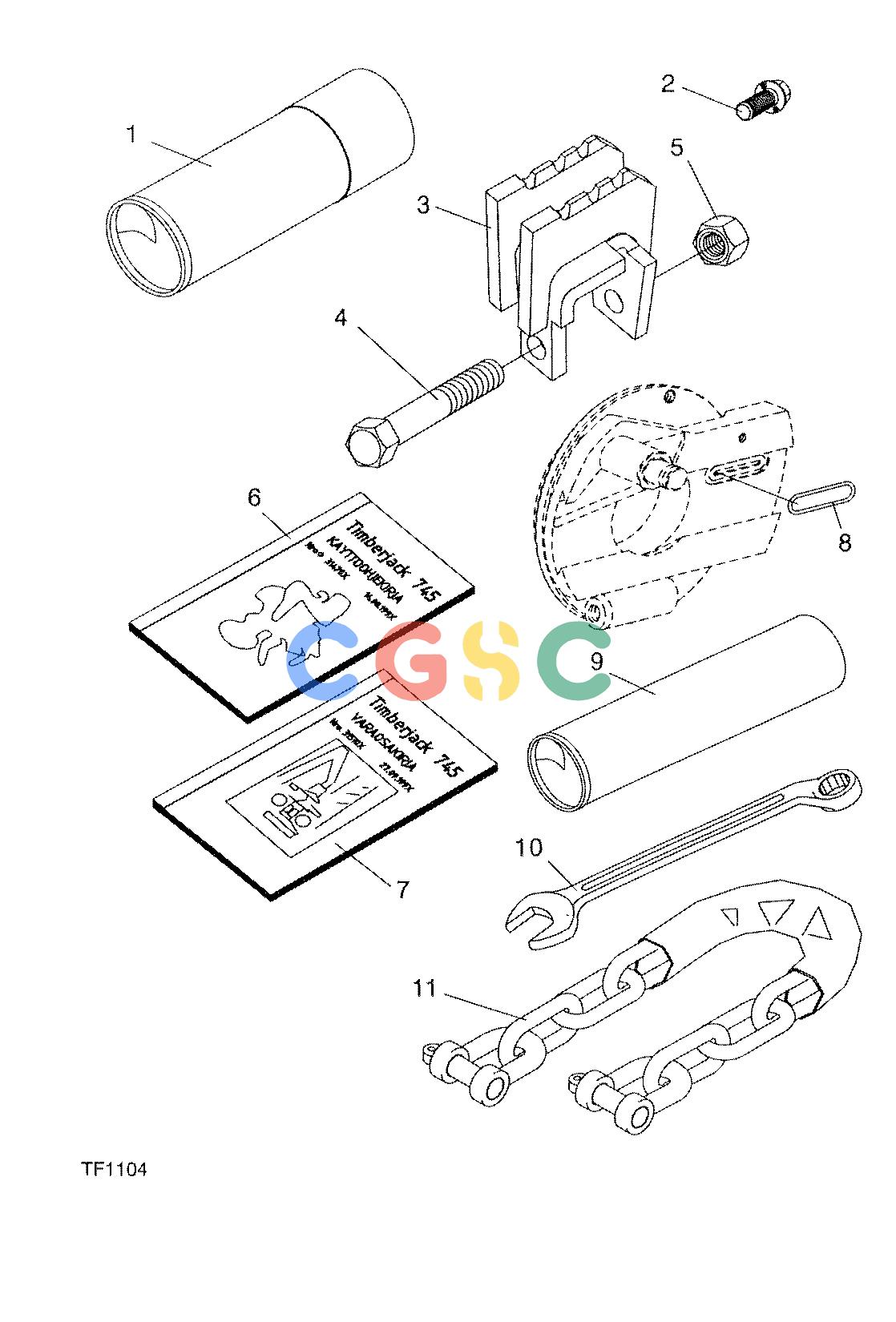 约翰迪尔零件查询745 ATT - ATTACHMENTS ENGINE TOOLS F045006 11 72 TF1104 [TF1104]EPC John Deere online