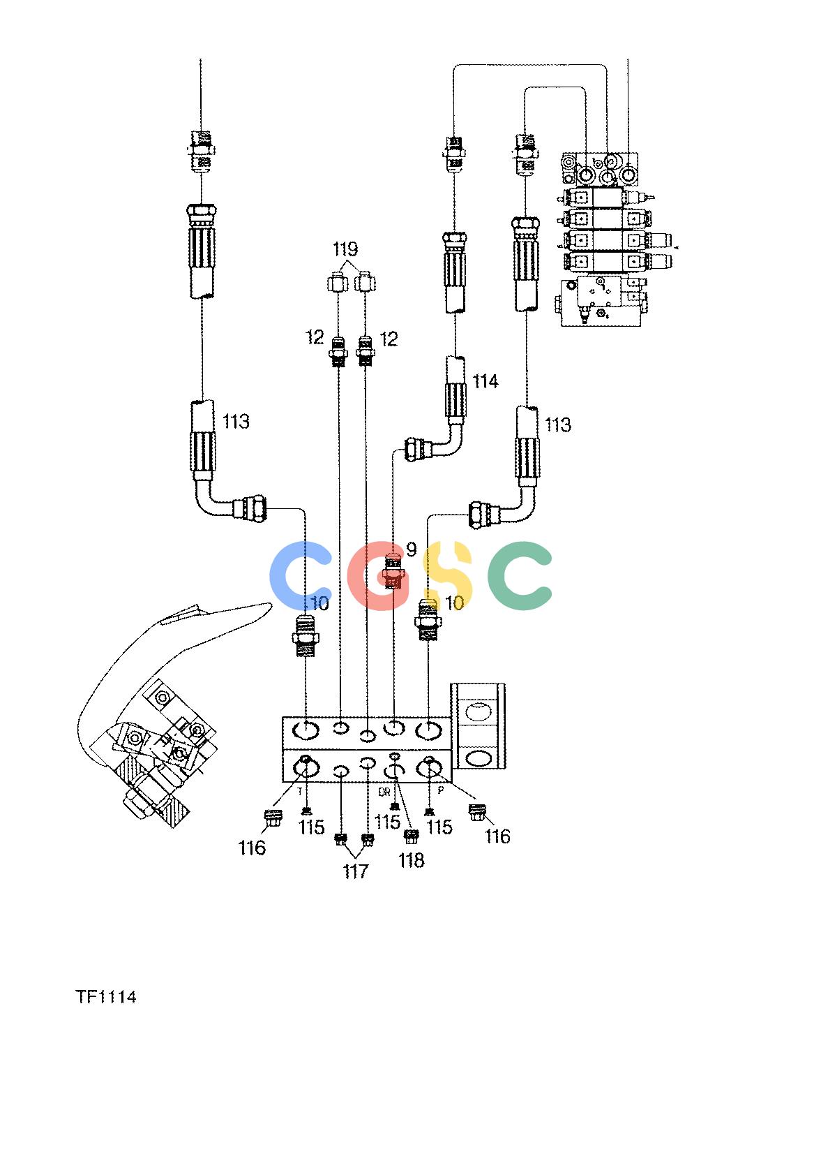 约翰迪尔零件查询755B ATT - ATTACHMENTS ENGINE HYDRAULIC MOUNTING F042138 11 52.1 TF1114 [TF1114]EPC John Deere online