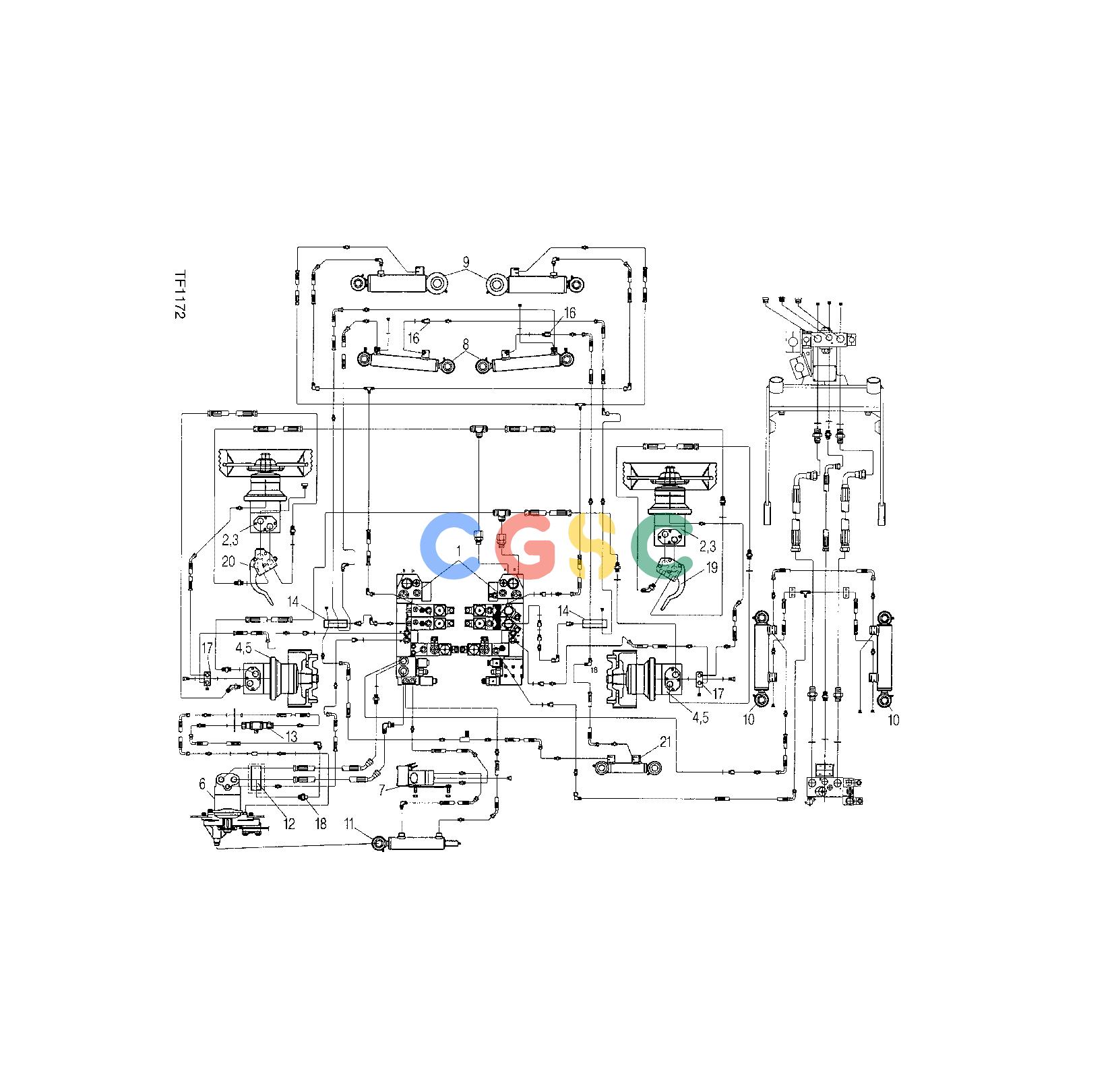 约翰迪尔零件查询745 ATT - ATTACHMENTS ENGINE HYDRAULIC MOUNTING F045006 11 16.1 TF1172 [TF1172]EPC John Deere online