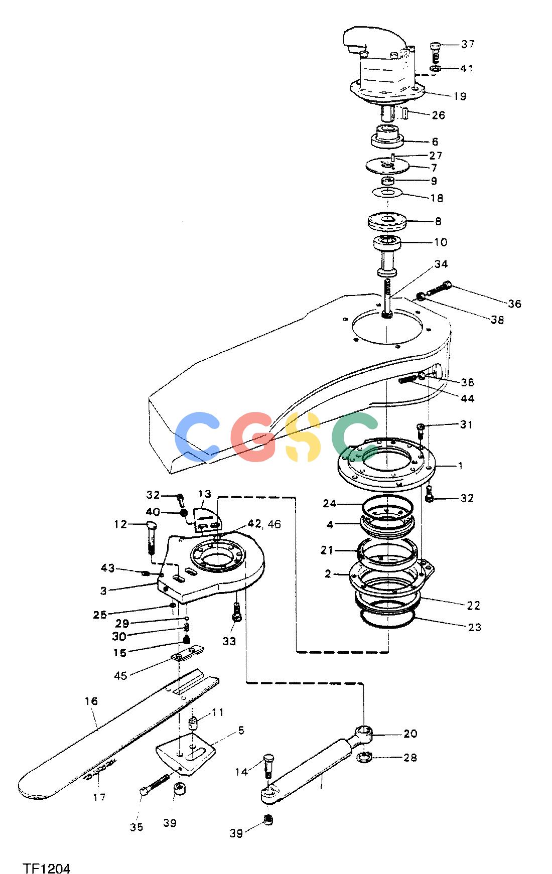 约翰迪尔零件查询762C ATT - ATTACHMENTS ENGINE SAW TRANSMISSION F048250 11 6 TF1204 [TF1204]EPC John Deere online