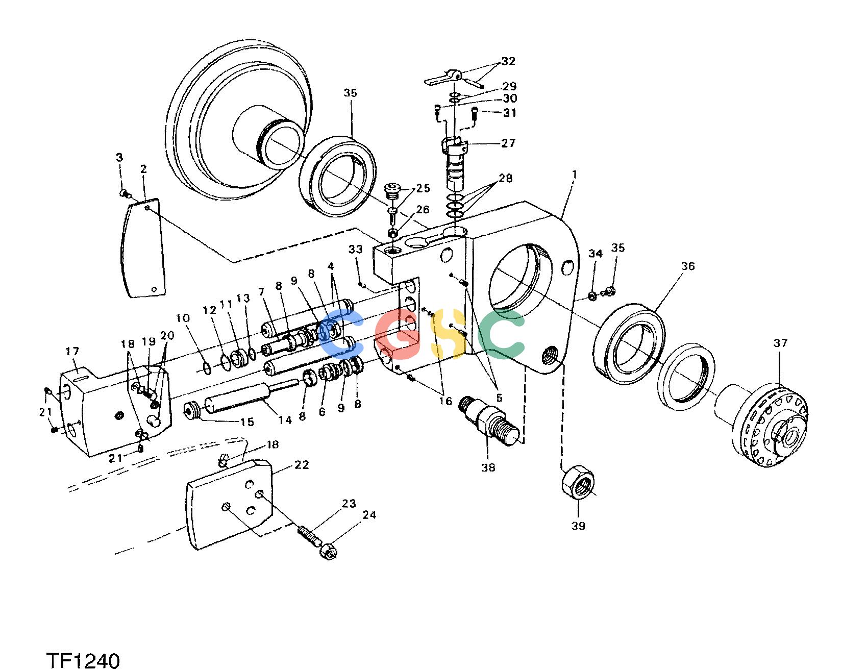 约翰迪尔零件查询755B ATT - ATTACHMENTS ENGINE AUTOMATIC CHAIN TIGHTENER F042138 11 92 TF1240 [TF1240]EPC John Deere online