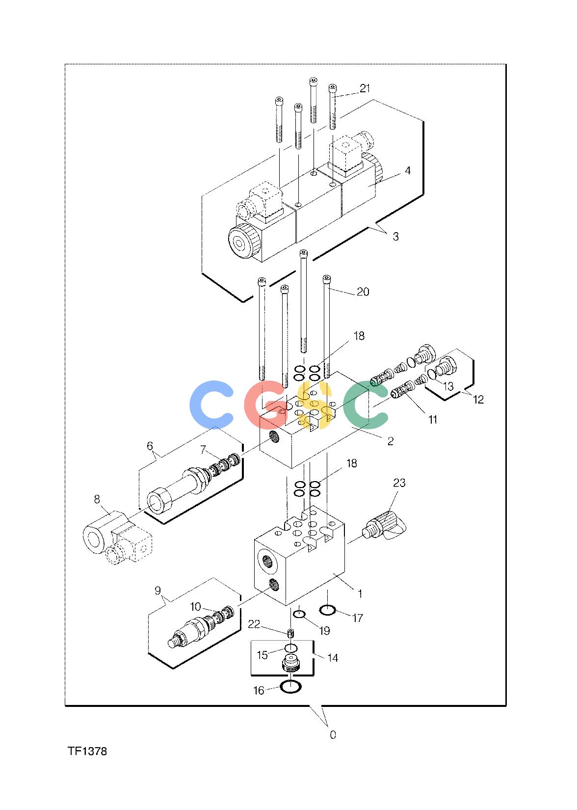 约翰迪尔零件查询758 HD - ATTACHMENTS ENGINE BLOCK, TILT F059285 11 72 TF1378 [TF1378]EPC John Deere online