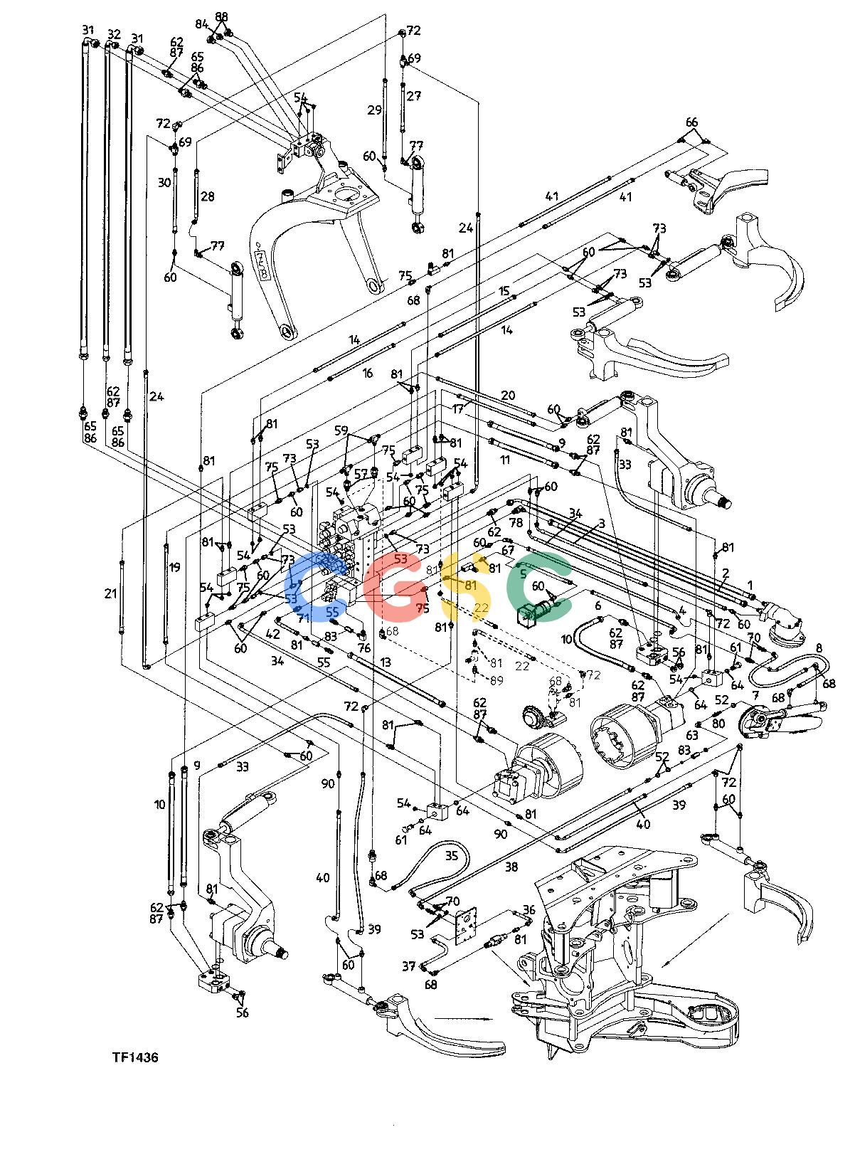 约翰迪尔零件查询758 ATT - ATTACHMENTS ENGINE HYDRAULIC MOUNTING F056078 11 38 TF1436 [TF1436]EPC John Deere online