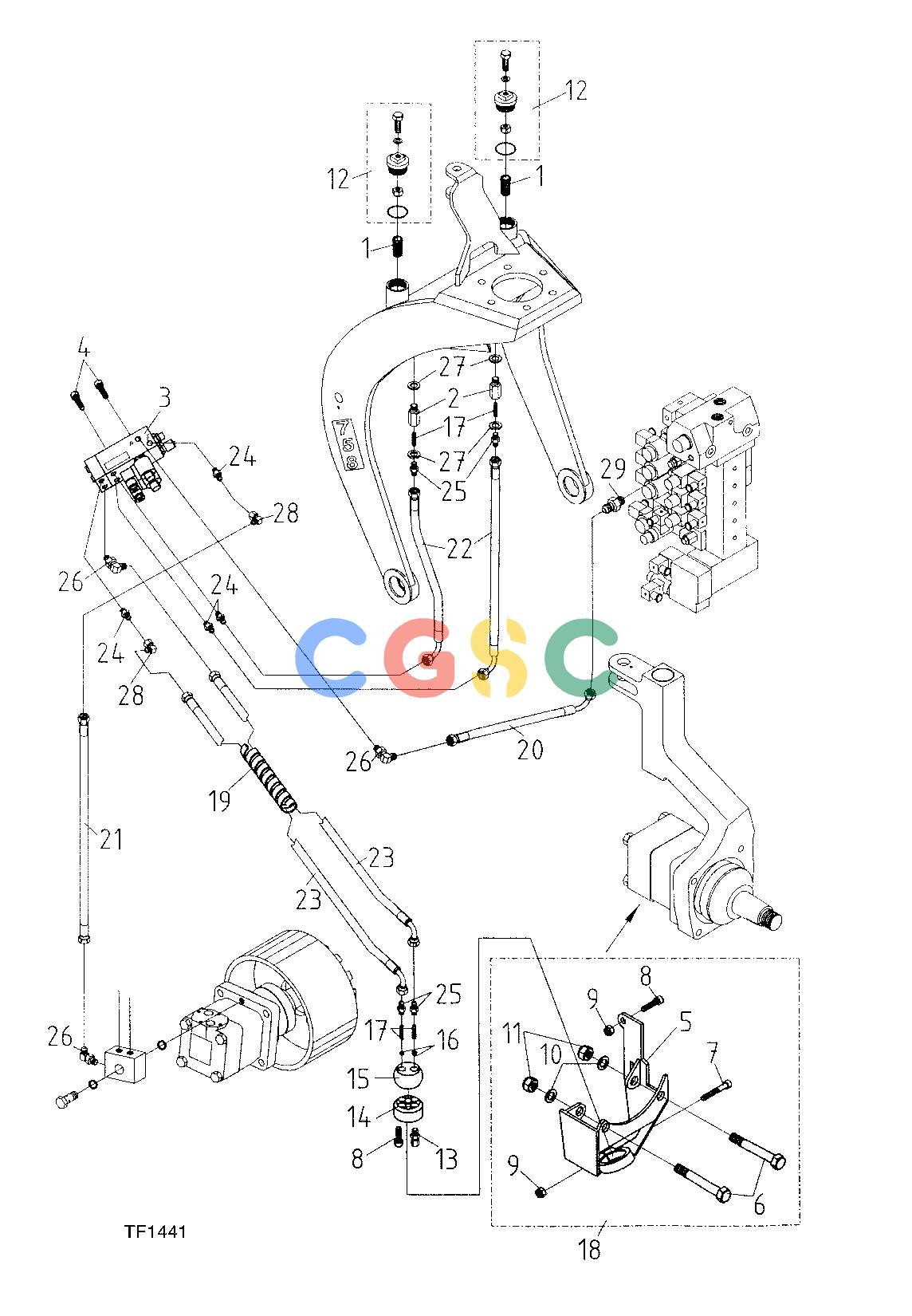 约翰迪尔零件查询758 ATT - ATTACHMENTS ENGINE PAINT MARKING DEVICE F056078 11 66 TF1441 [TF1441]EPC John Deere online