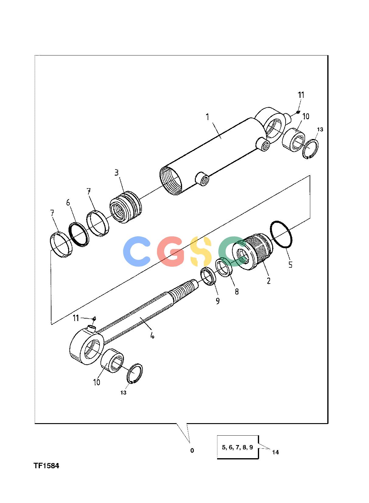 约翰迪尔零件查询758 HD - ATTACHMENTS ENGINE CYLINDER, SAW AND BACK KNIVES F059285 11 32 TF1584 [TF1584]EPC John Deere online