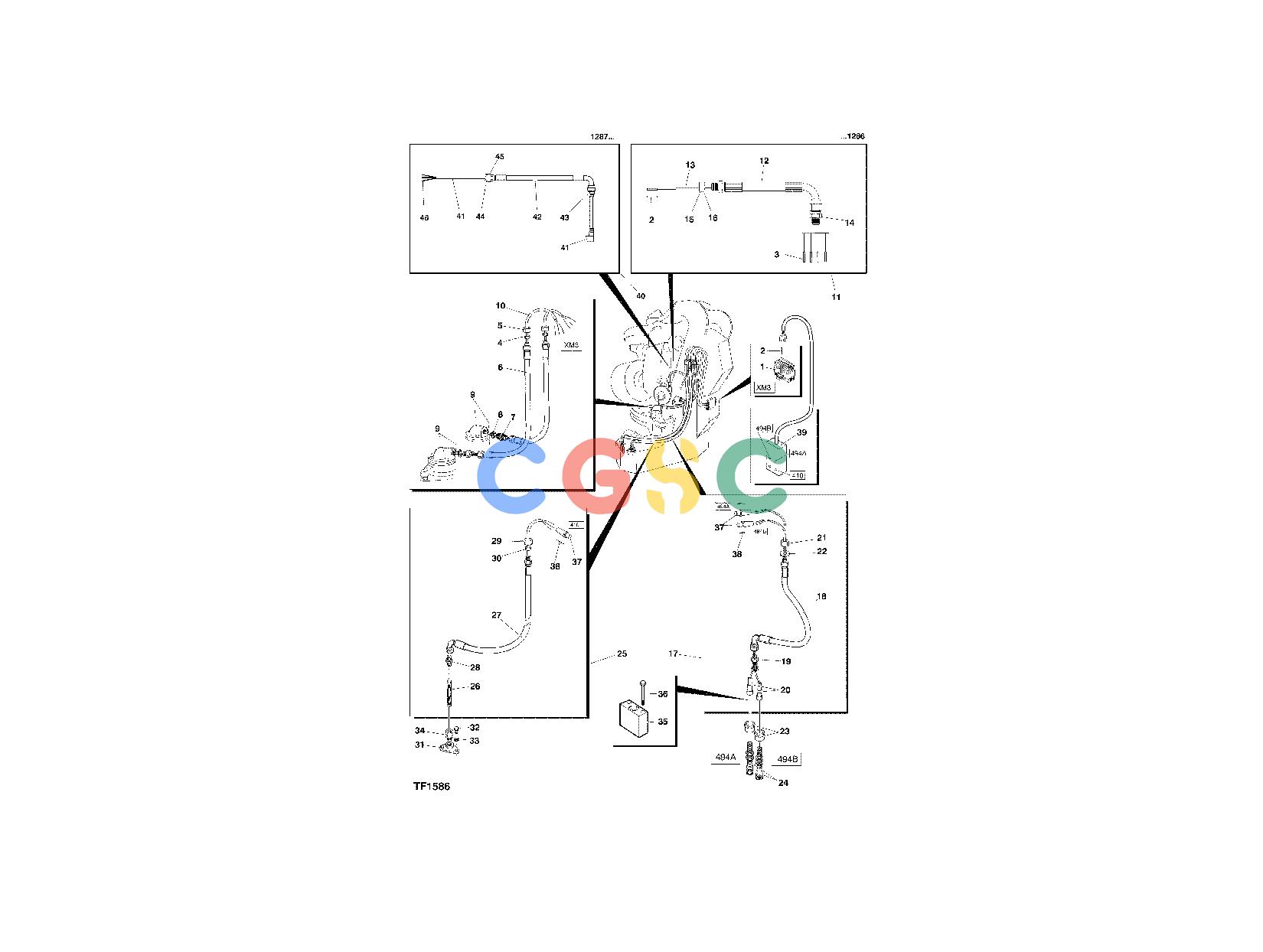 约翰迪尔零件查询762C ATT - ATTACHMENTS ENGINE ELECTRICAL SYSTEM, SENSORS, TM10 F048250 11 56 TF1586 [TF1586]EPC John Deere online