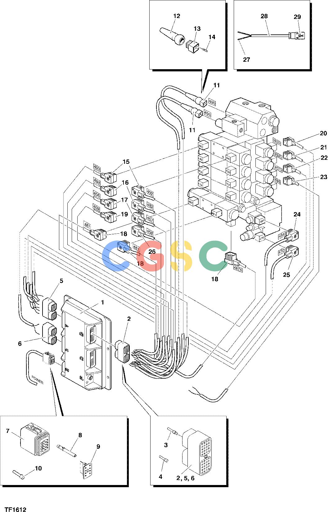 约翰迪尔零件查询762C ATT - ATTACHMENTS ENGINE ELECTRICAL SYSTEM, TIMBERJACK 3000 F048250 11 48.2 TF1612 [TF1612]EPC John Deere online