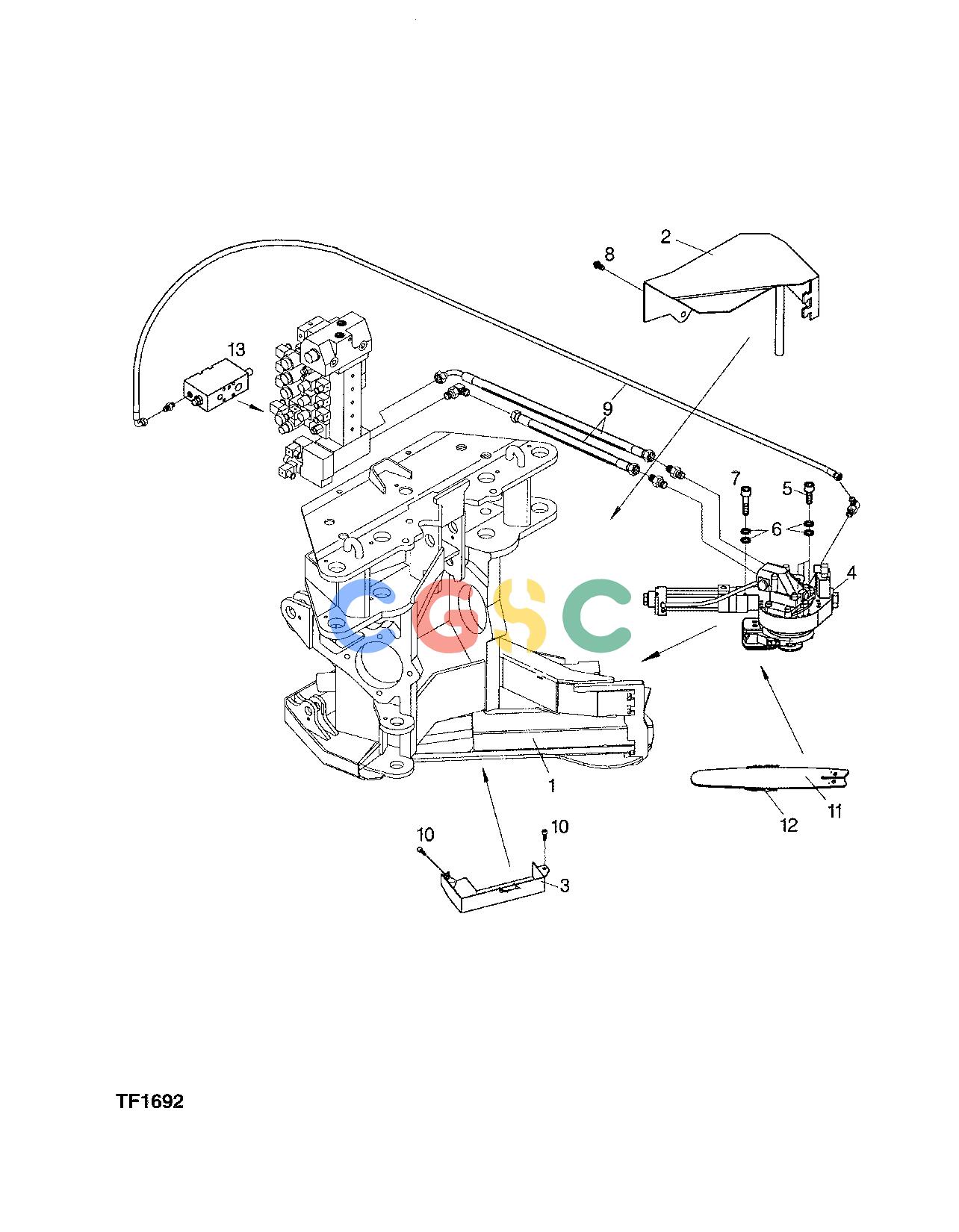 约翰迪尔零件查询758 HD - ATTACHMENTS ENGINE SAW F059285 12 12 TF1692-2 [TF1692-2]EPC John Deere online