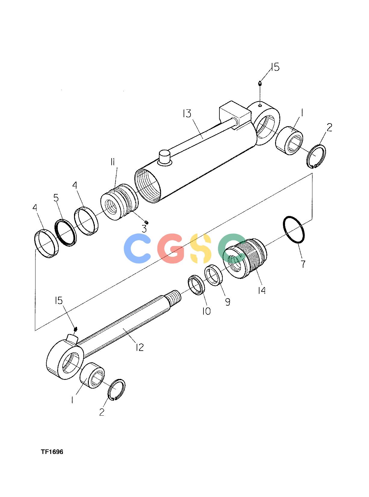 约翰迪尔零件查询758 HD - ATTACHMENTS ENGINE CYLINDER, FEED ROLLS F059285 11 28 TF1696 [TF1696]EPC John Deere online