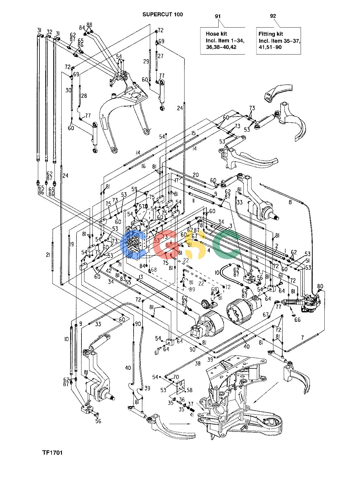 约翰迪尔零件查询758 ATT - ATTACHMENTS ENGINE HYDRAULIC MOUNTING, SUPERCUT 100 F056078 11 38.A TF1701 [TF1701]EPC John Deere online
