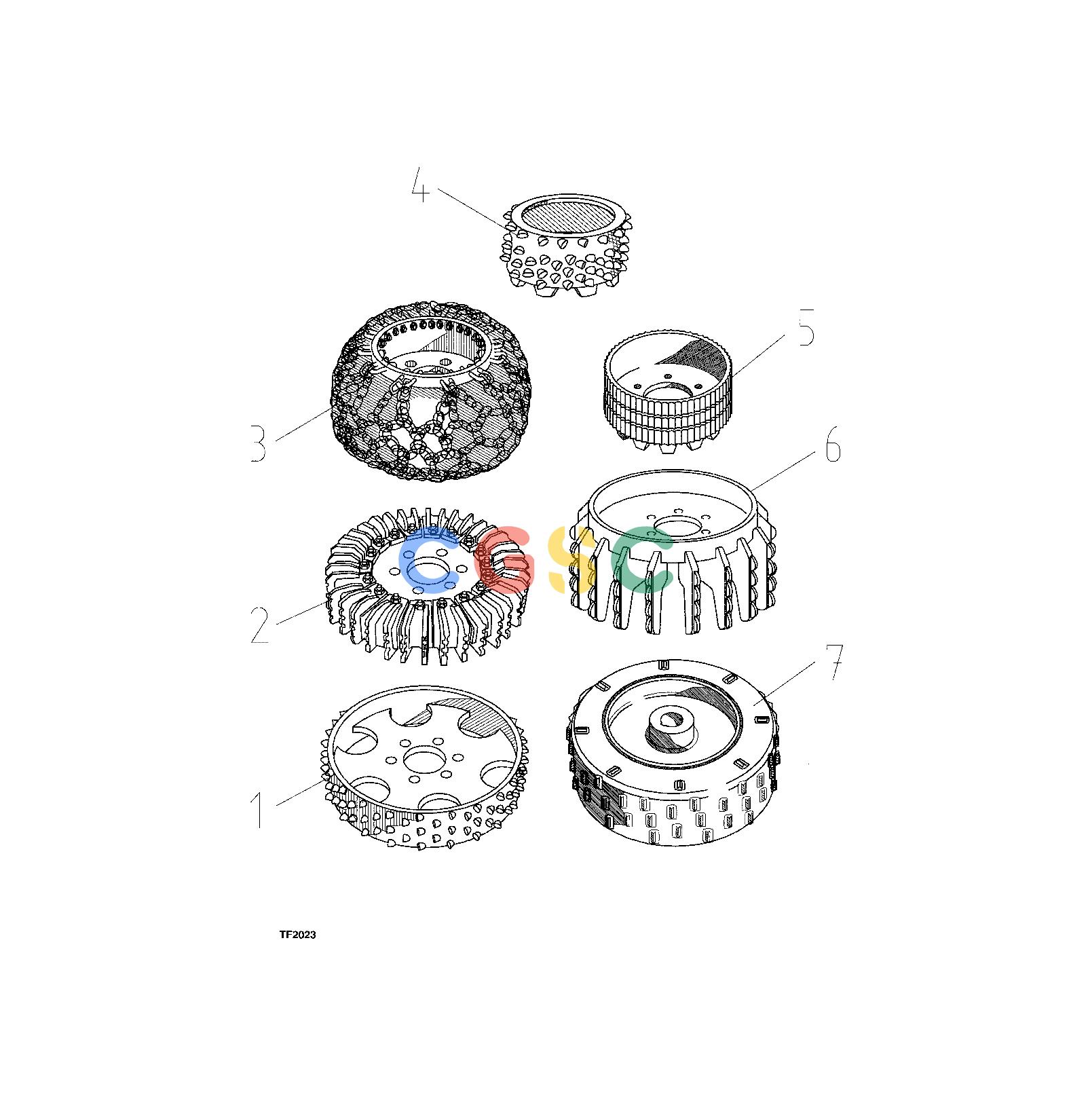 约翰迪尔零件查询745 ATT - ATTACHMENTS ENGINE FEED ROLL F045006 11 108 TF2023 [TF2023]EPC John Deere online