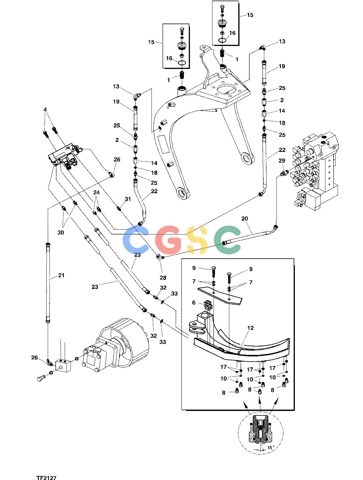 约翰迪尔零件查询758 HD - ATTACHMENTS ENGINE PAINT MARKING DEVICE, KNIVES F059285 11 76.1 TF2127 [TF2127]EPC John Deere online
