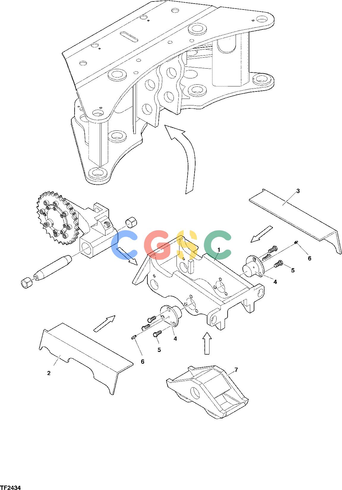 约翰迪尔零件查询758 HD - ATTACHMENTS ENGINE MEASURING WHEEL FRAME F059285 11 26.3 TF2434 [TF2434]EPC John Deere online
