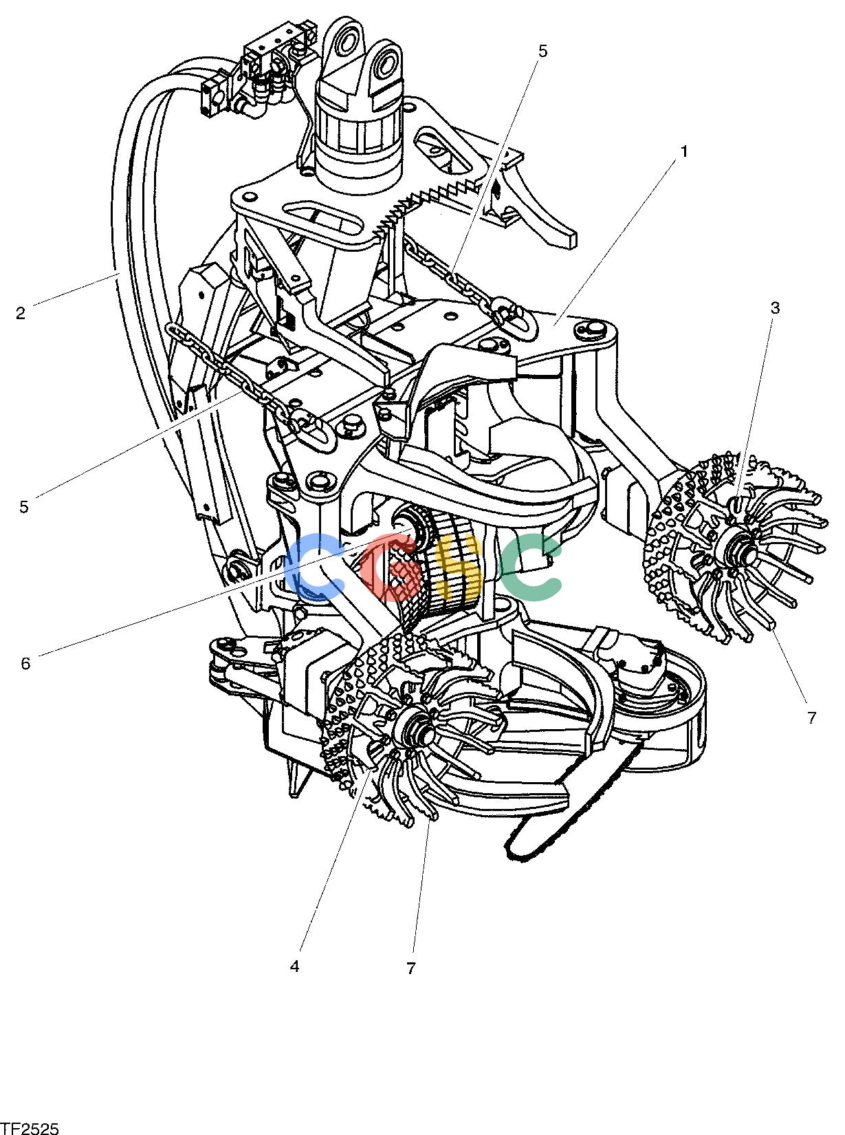 约翰迪尔零件查询758 HD - ATTACHMENTS ENGINE MULTI TREE HANDLING F059285 11 80 TF2525 [TF2525]EPC John Deere online