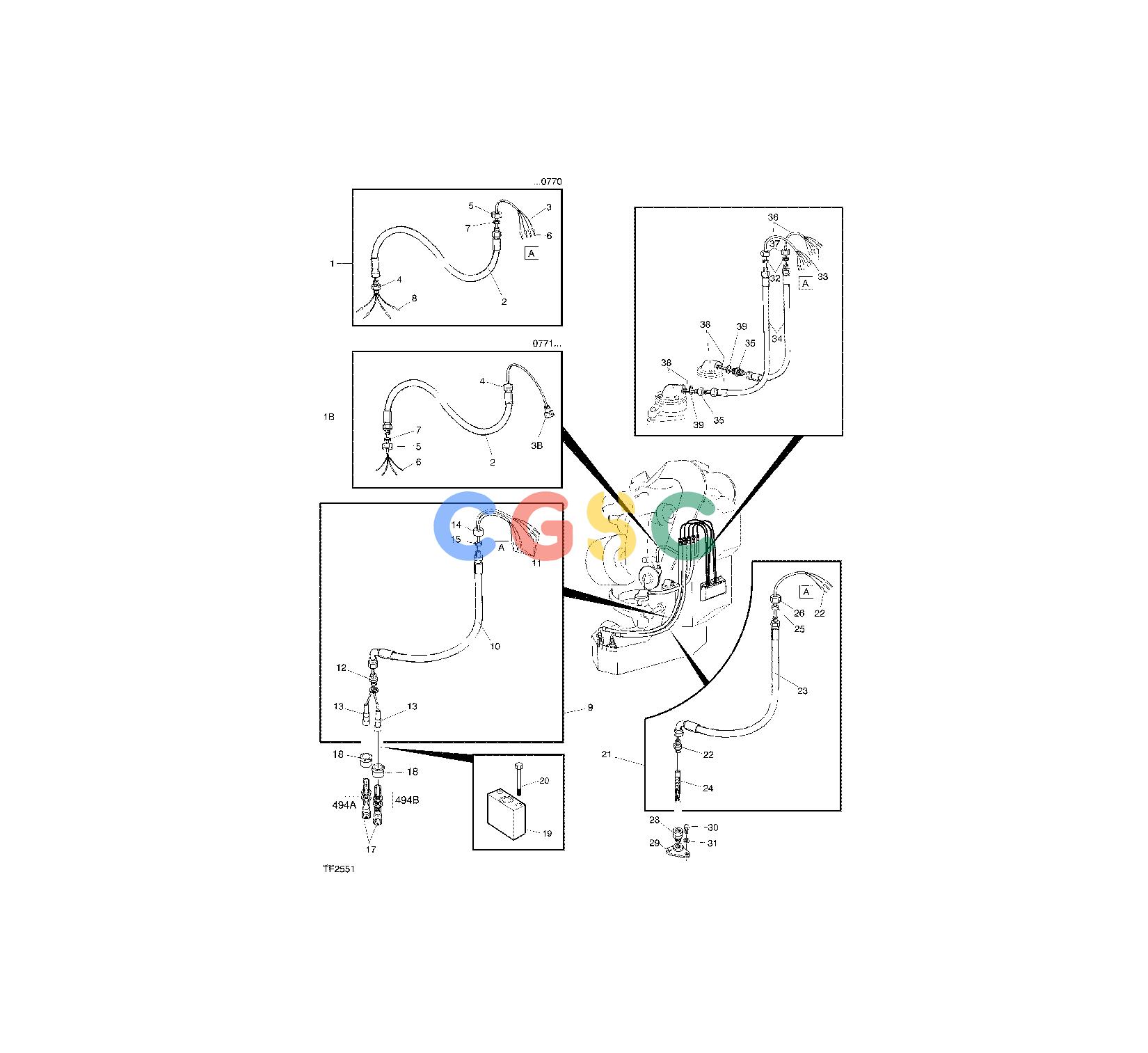 约翰迪尔零件查询746C ATT - ATTACHMENTS ENGINE ELECTRICAL SYSTEM, TIMBERJACK 3000 F048249 11 50.2 TF2551 [TF2551]EPC John Deere online