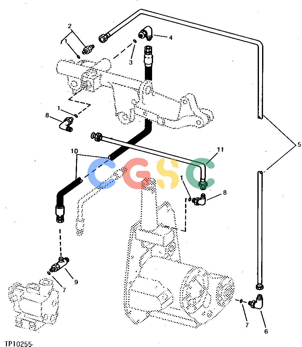约翰迪尔零件查询410B - BACKHOE, LOADER DIFFERENTIAL LOCK CONTROL VALVE LINES (MECHANICAL FRONT WHEEL DRIVE) [01C09]EPC John Deere online