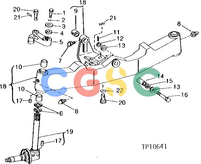 约翰迪尔零件查询310 - BACKHOE, LOADER FRONT AXLE, SPINDLE AND KNUCKLE ASSEMBLY (SERIAL NO. 237998- ) [01H11]EPC John Deere online