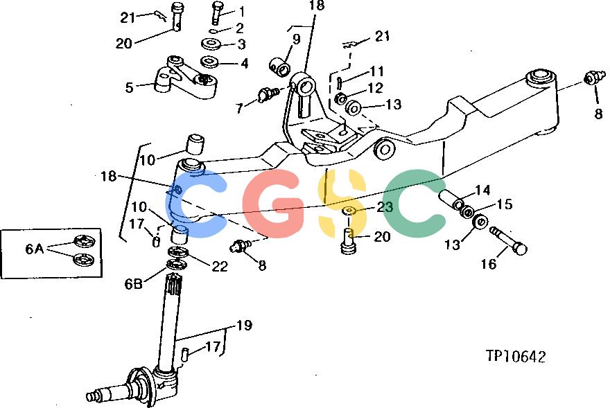 约翰迪尔零件查询410 - BACKHOE, LOADER FRONT AXLE, SPINDLE AND KNUCKLE ASSEMBLY (SERIAL NO. 235786- ) [01I08]EPC John Deere online
