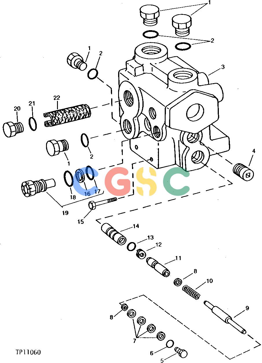 约翰迪尔零件查询410B - BACKHOE, LOADER PRIORITY VALVE [02H22]EPC John Deere online