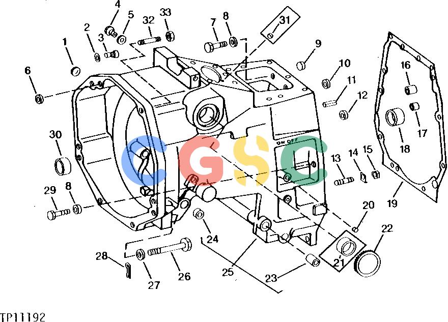 约翰迪尔零件查询410 - BACKHOE, LOADER CLUTCH HOUSING [01E20]EPC John Deere online