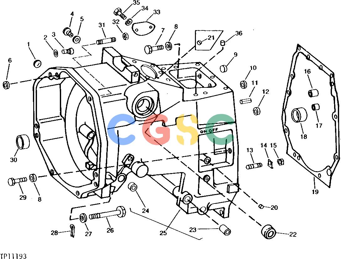 约翰迪尔零件查询310A - BACKHOE, LOADER CLUTCH HOUSING [01G23]EPC John Deere online