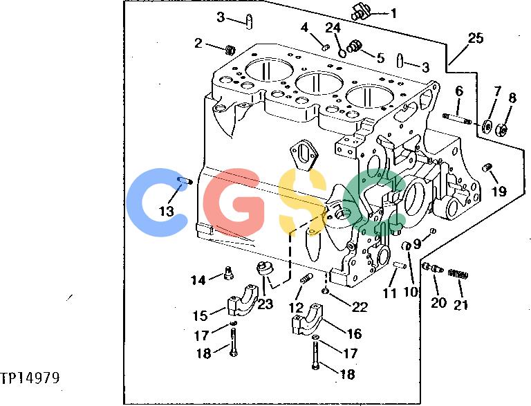 约翰迪尔零件查询310 - BACKHOE, LOADER CYLINDER BLOCK (SERIAL NO. 169358- ) [01A22]EPC John Deere online