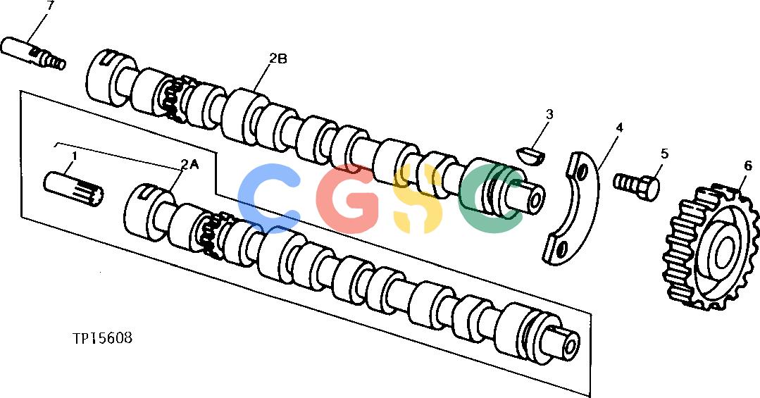 约翰迪尔零件查询410 - BACKHOE, LOADER CAMSHAFT [01B18]EPC John Deere online
