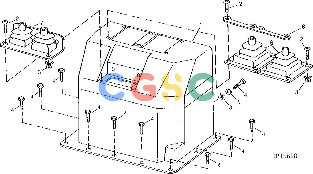 约翰迪尔零件查询315CH - BACKHOE, LOADER BACKHOE CONTROL VALVE COVER [01J21]EPC John Deere online