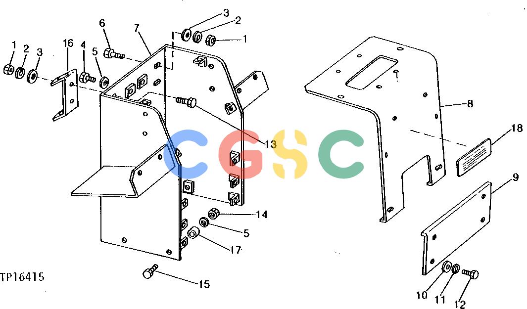 约翰迪尔零件查询9300 - BACKHOE VALVE MOUNTING BRACKET COVERS [A17]EPC John Deere online