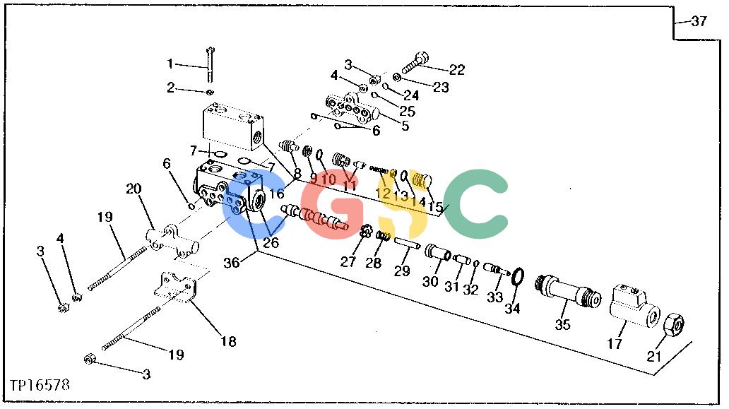 约翰迪尔零件查询315C - BACKHOE, LOADER AUXILIARY SOLENOID VALVE (LOW-FLOW) [02I04]EPC John Deere online