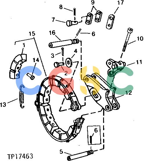 约翰迪尔零件查询410B - BACKHOE, LOADER BRAKE BAND, LINING AND LINKAGE [01J10]EPC John Deere online