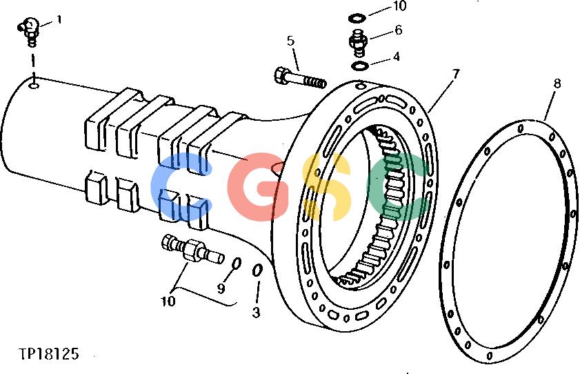 约翰迪尔零件查询315C - BACKHOE, LOADER REAR DRIVE AXLE HOUSING [01B07]EPC John Deere online