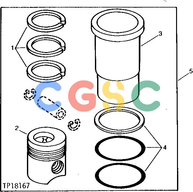 约翰迪尔零件查询410 - BACKHOE, LOADER PISTON LINER KIT (ENGINES WITHOUT PISTON SPRAY COOLING) (HIGH PISTONS) (DIESEL) [01C06]EPC John Deere online