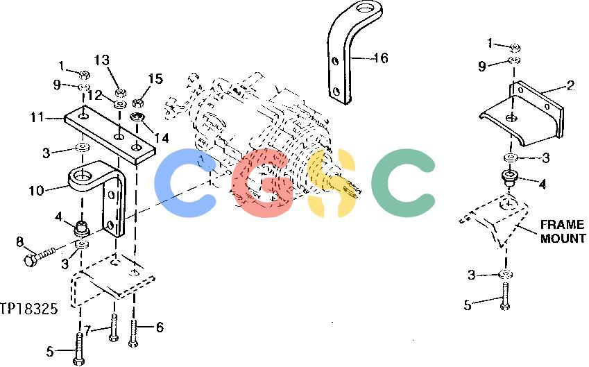 约翰迪尔零件查询315CH - BACKHOE, LOADER POWER TRAIN MOUNTING PARTS (SERIAL NO. 761950- ) [01C21]EPC John Deere online