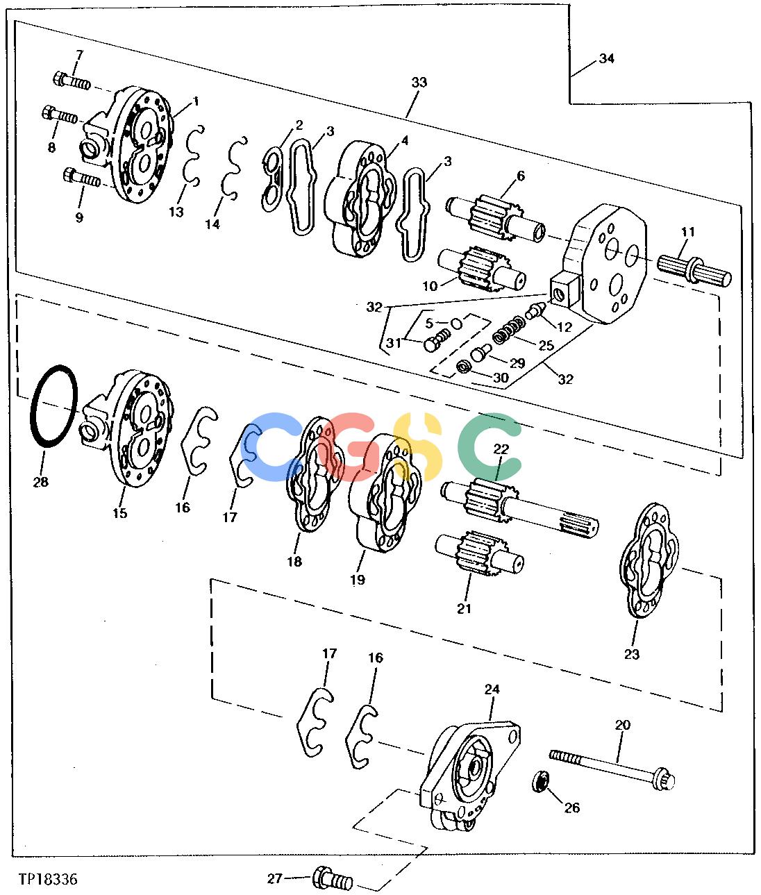 约翰迪尔零件查询315CH - BACKHOE, LOADER MAIN HYDRAULIC AND STEERING PUMP (VICKERS) (RELIEF VALVE LOCATED ON SIDE OF PUMP) (SERIAL NO. -EPC John Deere online