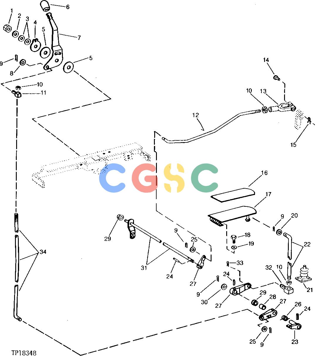 约翰迪尔零件查询315CH - BACKHOE, LOADER SPEED CONTROLS [01D24]EPC John Deere online