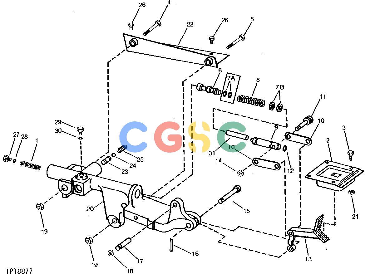 约翰迪尔零件查询410B - BACKHOE, LOADER DIFFERENTIAL LOCK CONTROL VALVE (MECHANICAL FRONT WHEEL DRIVE) [01C07]EPC John Deere online