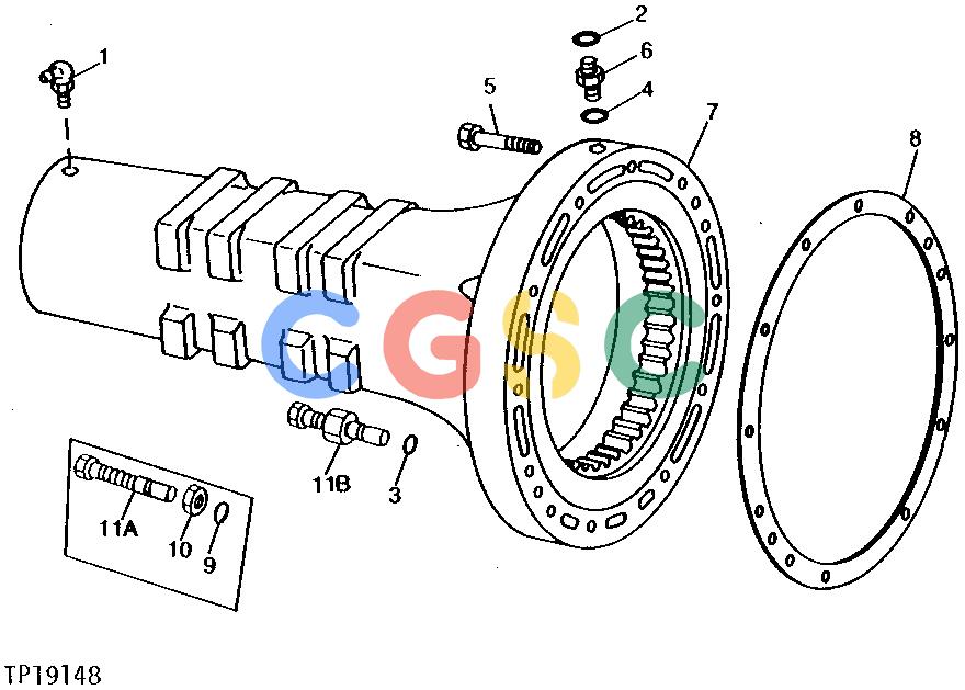 约翰迪尔零件查询310C - BACKHOE, LOADER REAR DRIVE AXLE HOUSING [01B07]EPC John Deere online