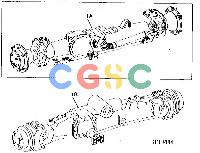 约翰迪尔零件查询315C - BACKHOE, LOADER FRONT AXLE WITH STEERING CYLINDER AND TIE ROD (MECHANICAL FRONT WHEEL DRIVE) [01B17]EPC John Deere online