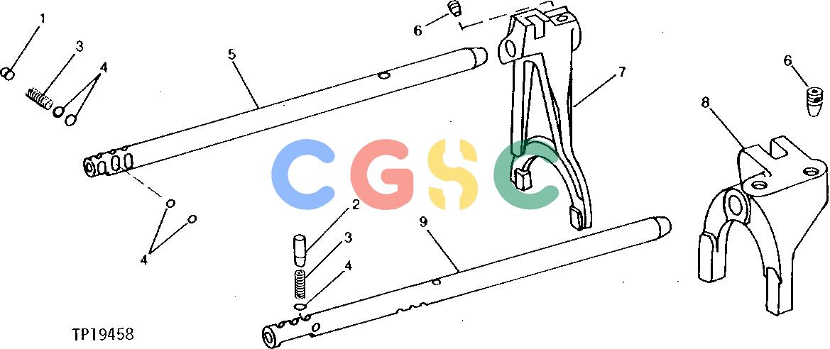 约翰迪尔零件查询315CH - BACKHOE, LOADER GEAR SHIFTERS AND SHIFTER SHAFTS [01C15]EPC John Deere online