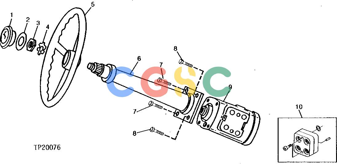 约翰迪尔零件查询315C - BACKHOE, LOADER STEERING WHEEL AND VALVE [01I11]EPC John Deere online