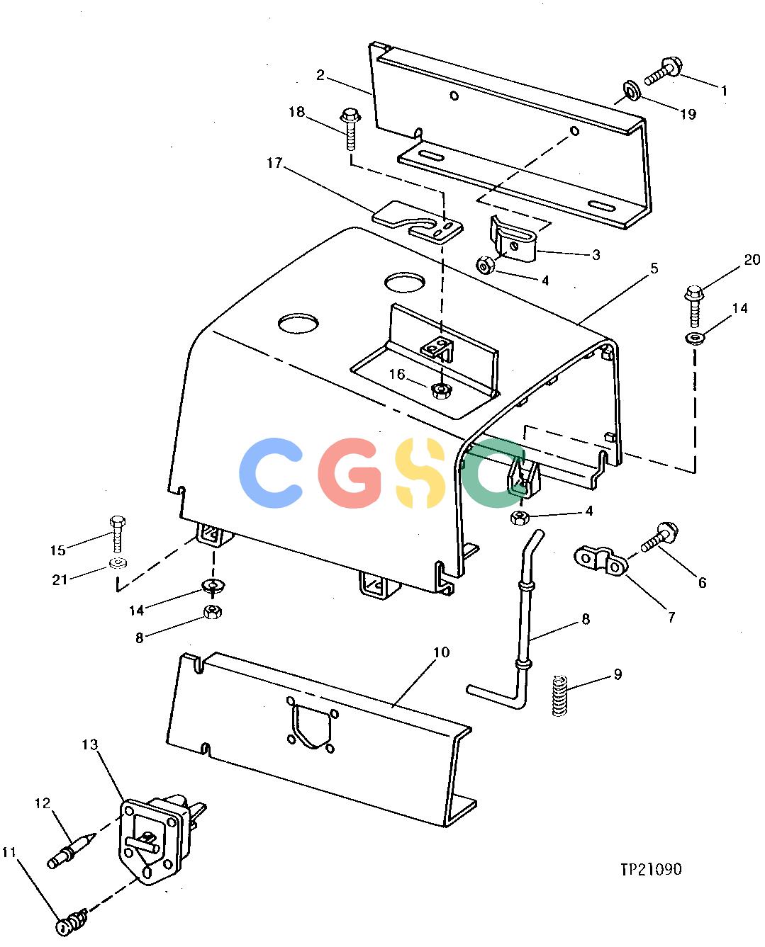 约翰迪尔零件查询315C - BACKHOE, LOADER HOOD AND ENGINE SIDE SHIELDS [02G17]EPC John Deere online